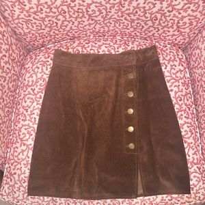 Free People brown suede skirt XS